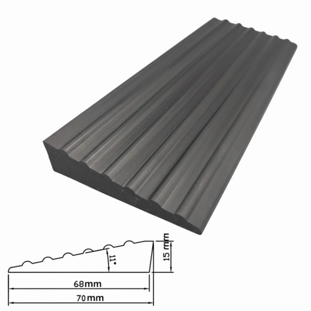 Carpet To Tile Rise Threshold Ramps 60cm Self Adhesive Wheelchairs Ramps Soft PVC Floor Transition Strip Wood/Tile Floor
