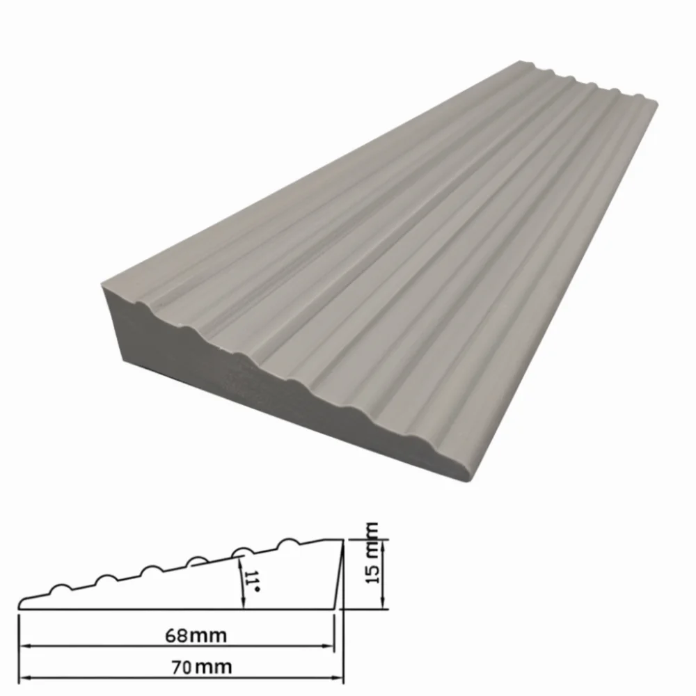 Carpet To Tile Rise Threshold Ramps 60cm Self Adhesive Wheelchairs Ramps Soft PVC Floor Transition Strip Wood/Tile Floor