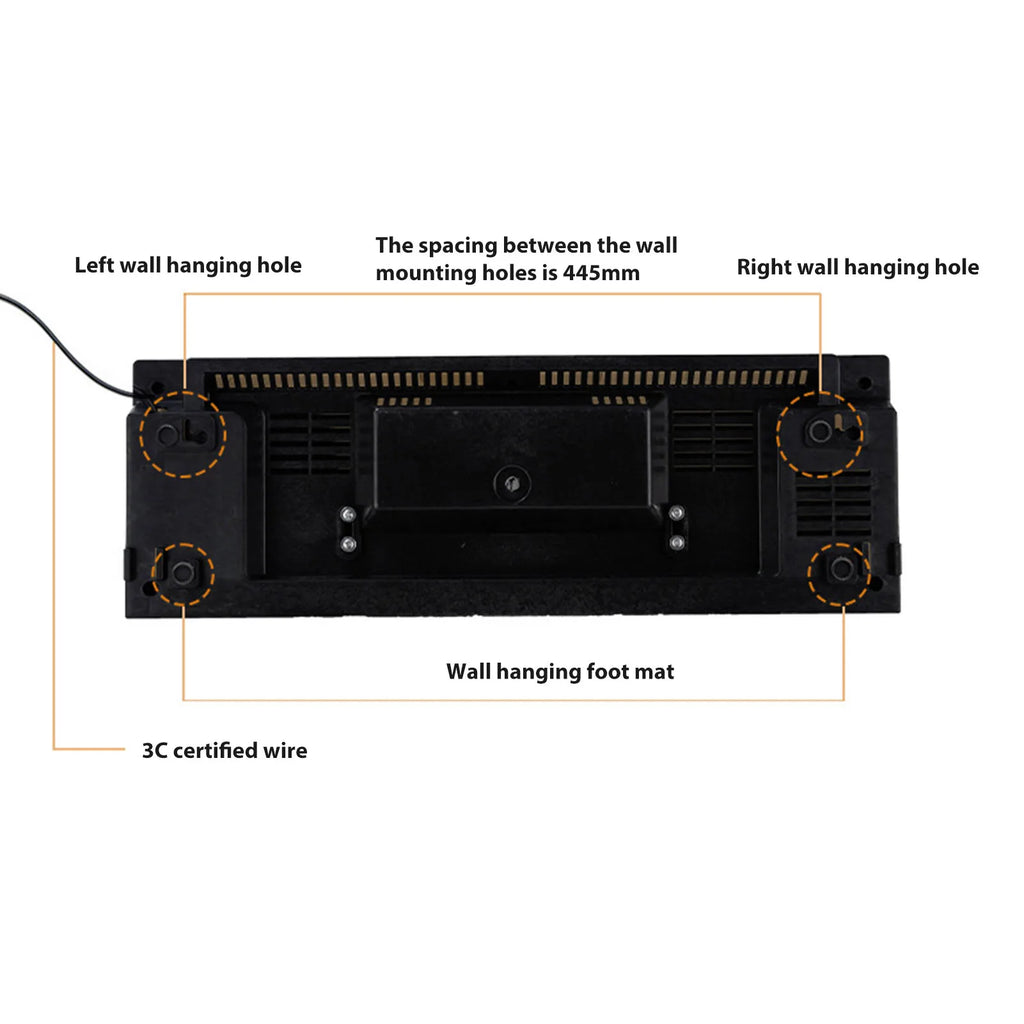 Wall Mounted Heating Machine Safety Electric Wall Mounted Heater Space Saving Nature Warm Wind with Remote Control for Bedroom
