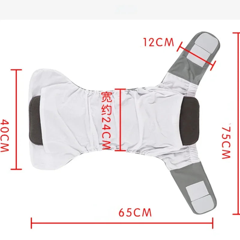 Waterproof Breathable Pregnant Women Elderly Etc Incontinence Care Diaper Reusable Adult Washable Cloth Diaper（43cm-127cm）