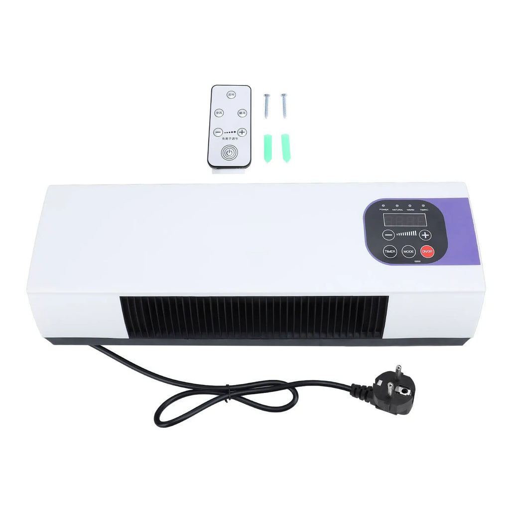 Wall Mounted Heating Machine Safety Electric Wall Mounted Heater Space Saving Nature Warm Wind with Remote Control for Bedroom