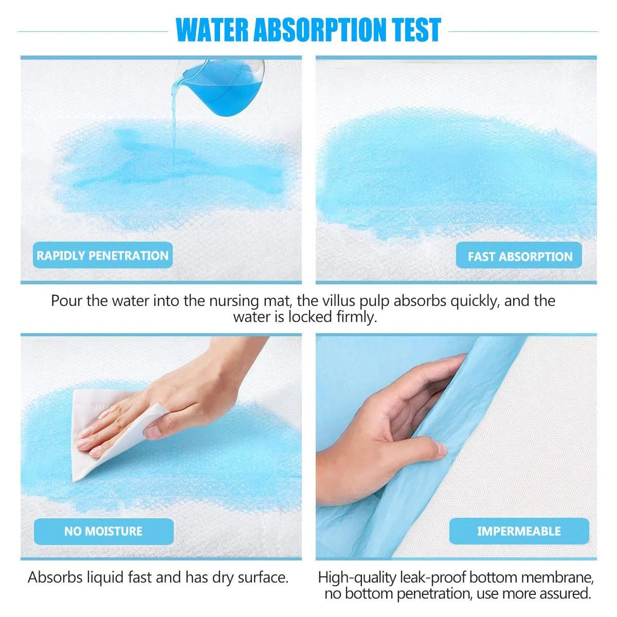 30-Piece High-Quality Super Absorbent Disposable Urine Pads, Suitable for Pets and Elderly People (33X45CM Absorption Type)