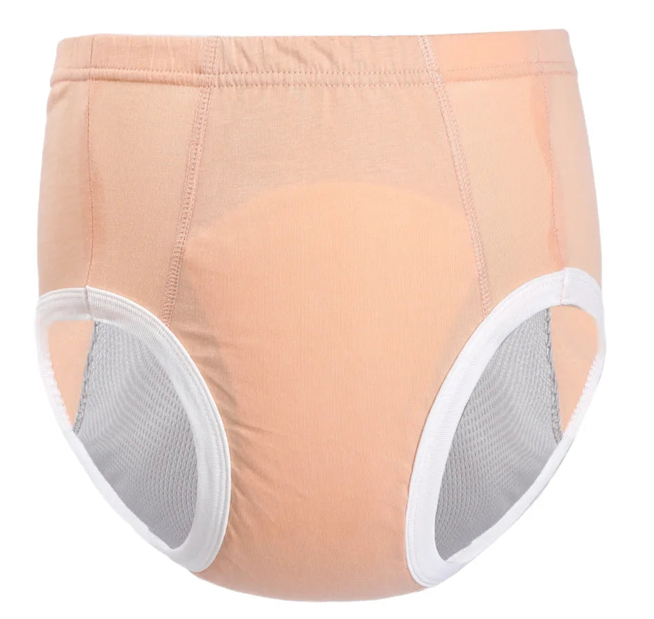 4 Color Adult pull-up Diapers Pants Washable Incontinence Cloth Diaper Elderly Leakproof Comfortable Pure Cotton Cloth Diaper