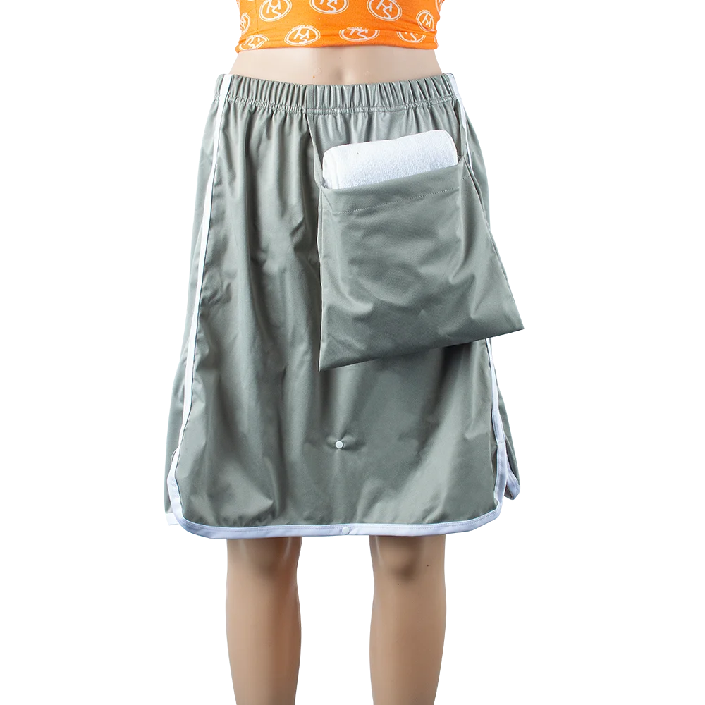 AIO Waterproof Adult Diaper Apron For The Elderly,Breathable Women Period to Prevent Leakage Skirt Adult Incontinence Cover
