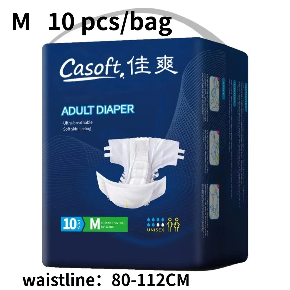Casoft Adult Diaper Elderly Nappy Incontinence Soft Absorbent Disposable Breathable Leakproof Thickened Nursing Pad Daily