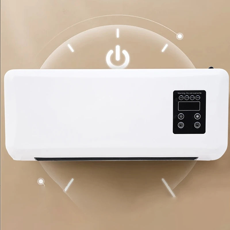 Portable Heater Electric Heating Machine Air Conditioner Wall Mounted Air Conditioner Fan Heater Remote Control Bedroom Bathroom