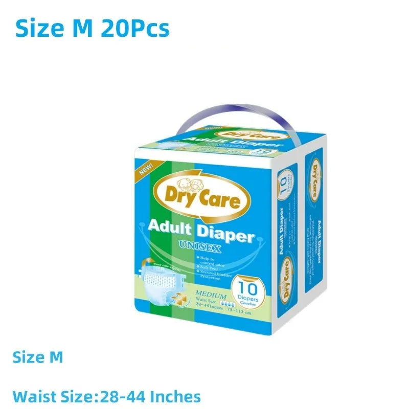 20Pcs Overnight High Absorb Adult Disposable Diapers Unisex Breathable Leakproof Elderly Incontinence Nappies for Men & Women