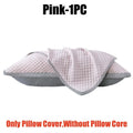 Cooling Ice Silk Pillowcase Solid Color Bean Fabric Summer Air Con Washable Home Use Plain Pillow Cover Without Pillow