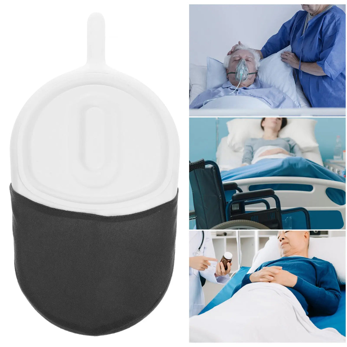 Portable Patient Bed Pan Lidded Chamber Pot Lightweight Travel Urine Storage Pot for Elderly Disabled Pregnant Care