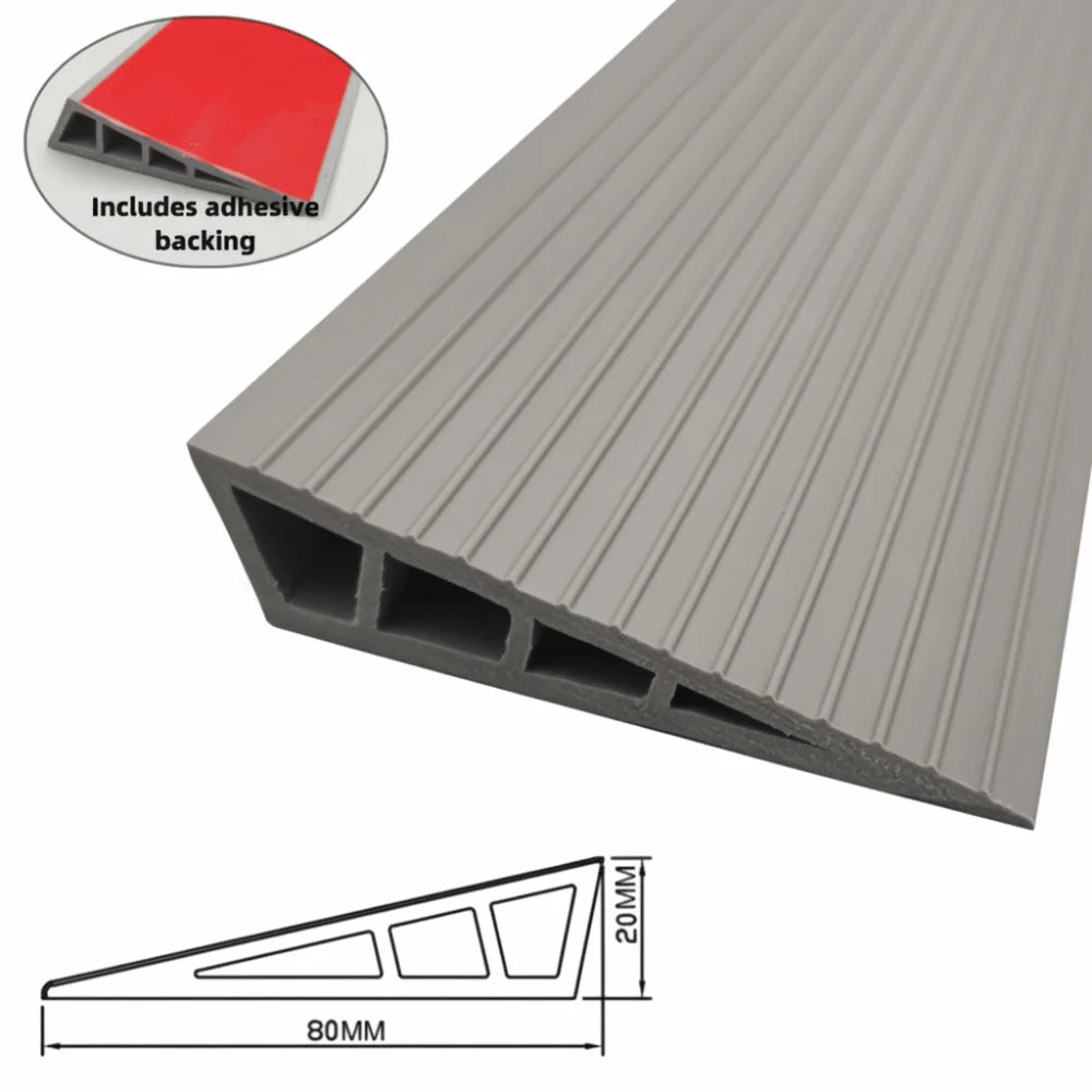 Carpet To Tile Rise Threshold Ramps 60cm Self Adhesive Wheelchairs Ramps Soft PVC Floor Transition Strip Wood/Tile Floor