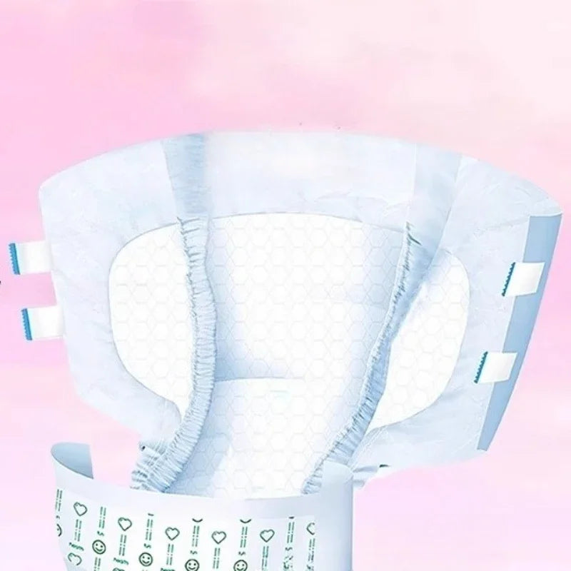 10pcs Adhesive Style Convenient Care Pants Elderly Universal Large Sized Bedridden Diapers Mobility Impaired Use Adult Urine Pad