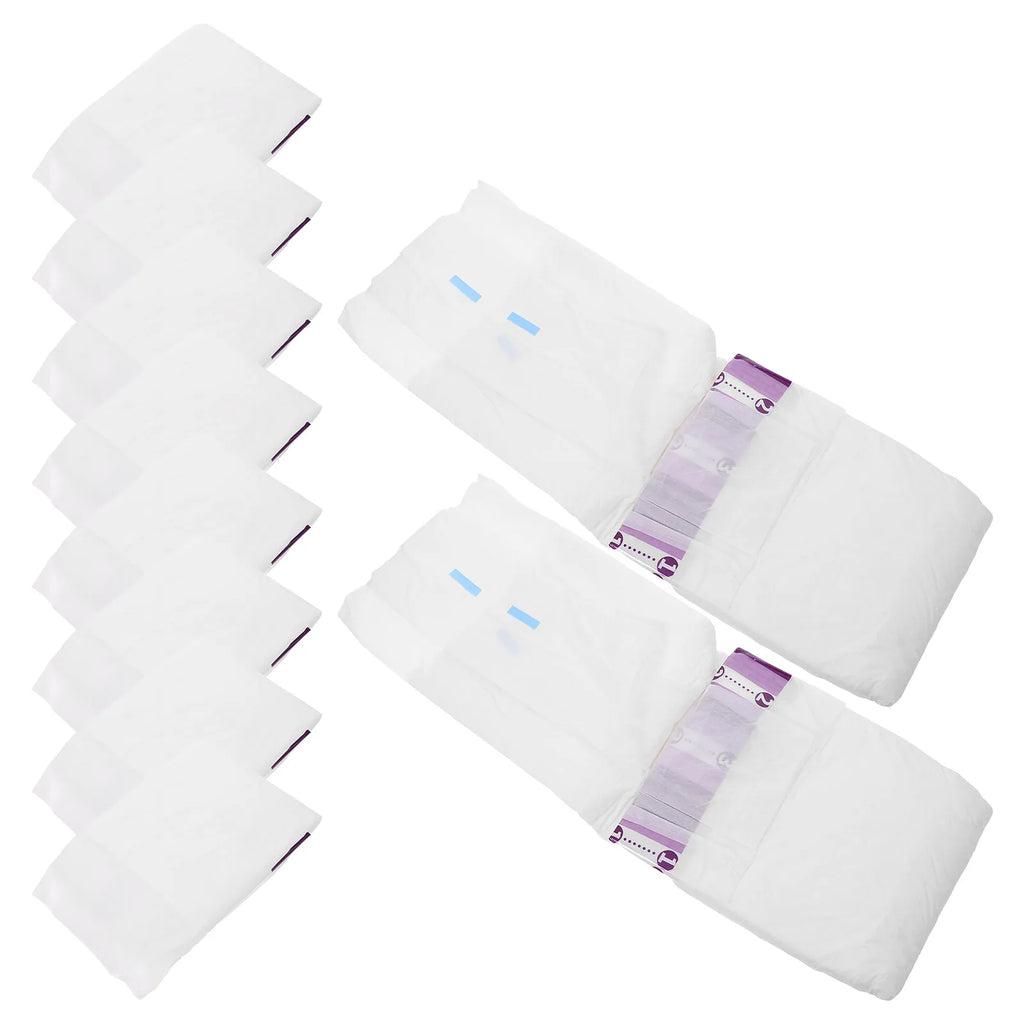 10pcs Adult Diaper Nonwoven Wood Pulp Water-Absorbing Patient Incontinence Diaper Briefs Underwear Ostomy For The Elderly Size L