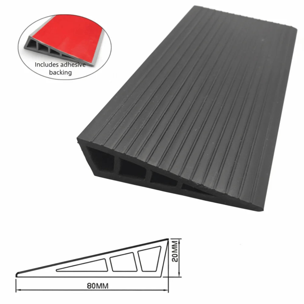 Carpet To Tile Rise Threshold Ramps 60cm Self Adhesive Wheelchairs Ramps Soft PVC Floor Transition Strip Wood/Tile Floor