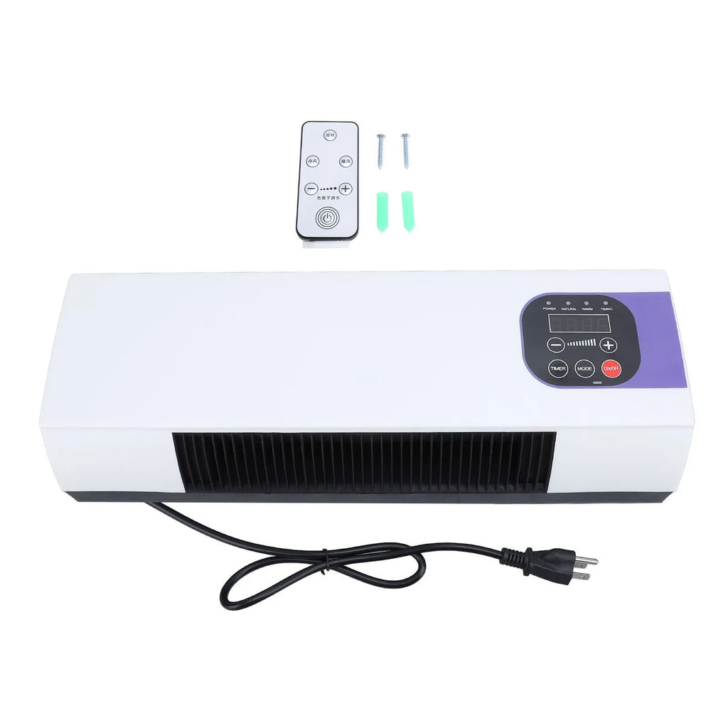 Wall Mounted Heating Machine Safety Electric Wall Mounted Heater Space Saving Nature Warm Wind with Remote Control for Bedroom