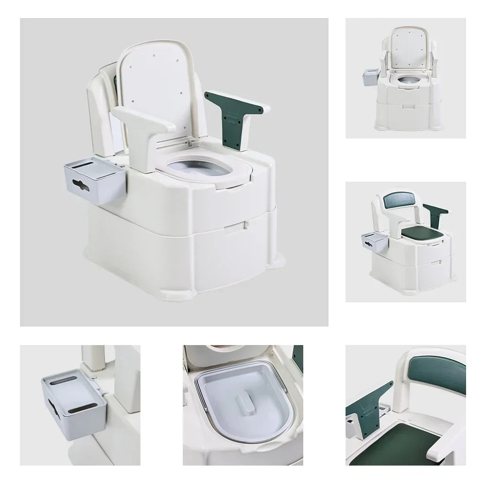 2025/Tecforcare OEM ODM soft Movable toilet Home care elderly toilet elderly care products camping toilet
