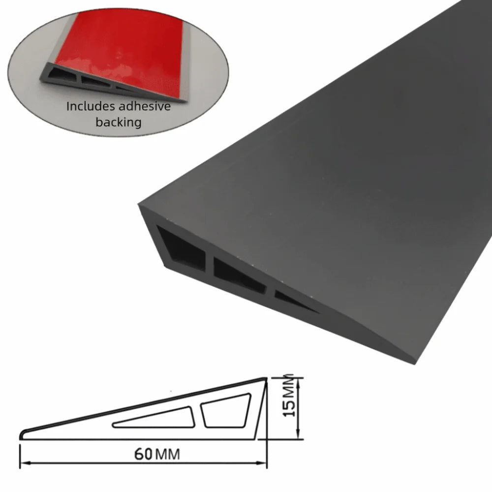 Carpet To Tile Rise Threshold Ramps 60cm Self Adhesive Wheelchairs Ramps Soft PVC Floor Transition Strip Wood/Tile Floor