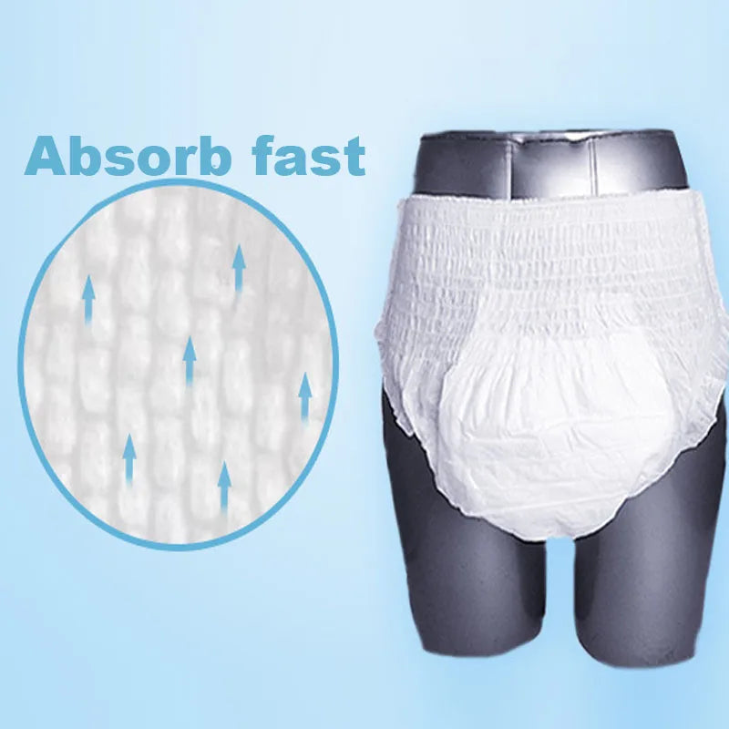 45-100KG Disposable Adult Diaper 3PCS Trial Pack Elderly Pants Breathable Nappies Waterproof Plus Leakproof  Nappy No Reused