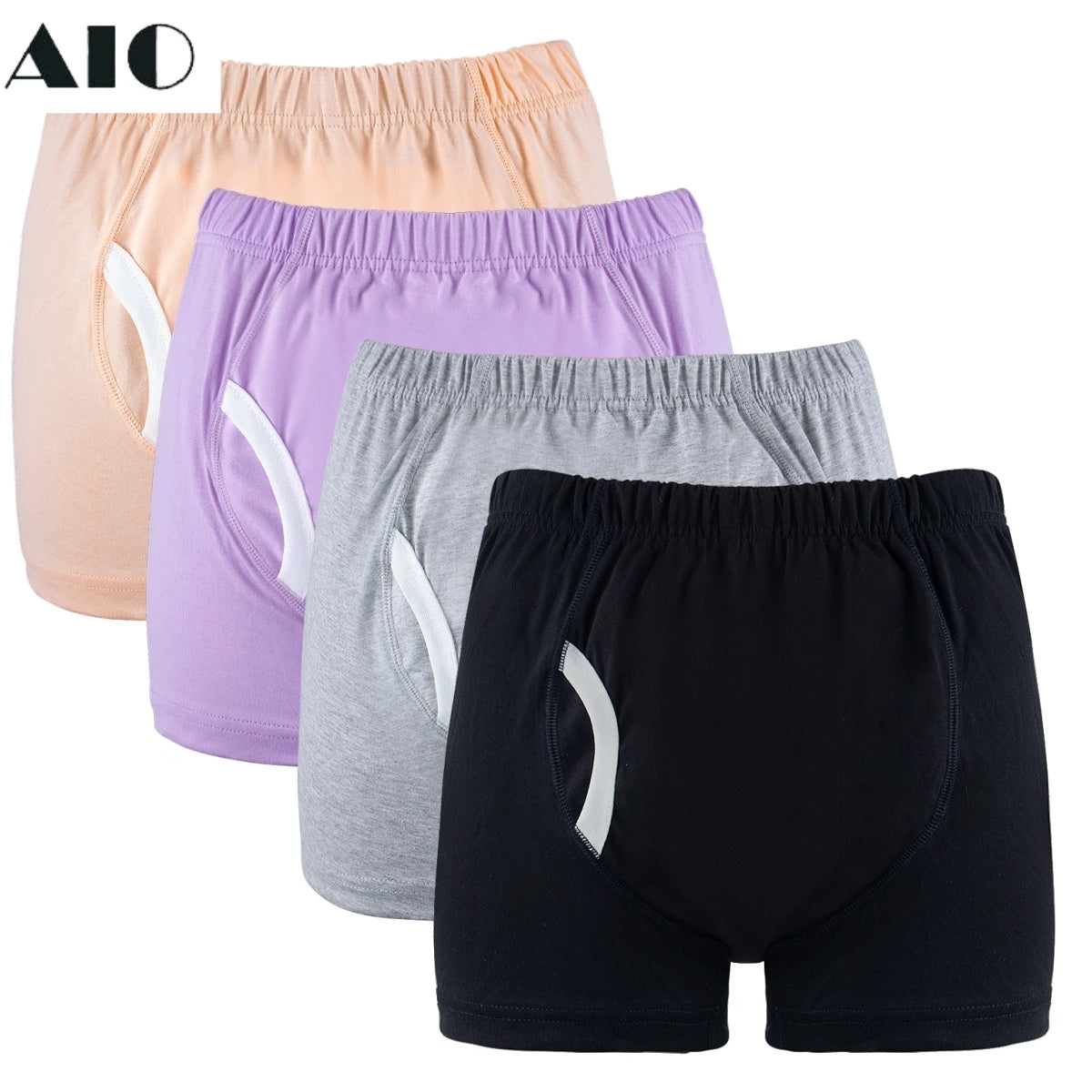 AIO Adult Diaper Pants Men Women Washable Incontinence Shorts Pants Patient Reusable Breathable Diaper for Elderly Dropshipping