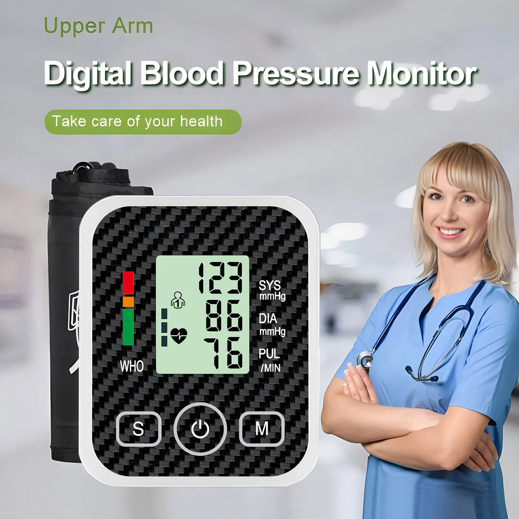 New Blood Pressure Monitor Upper Arm Automatic Tonometer Digital Tensiometer BP Monitor Medical Sphygmomanometer Health Care