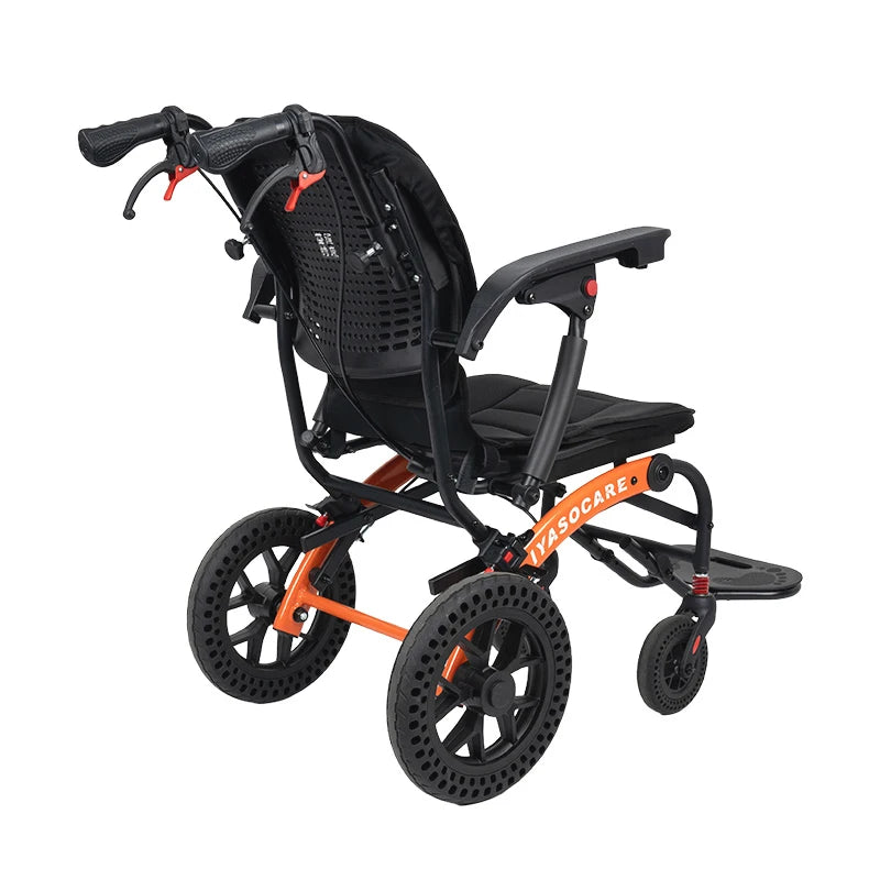 Portable Folding Air Plane Travel Lightweight Wheelchair