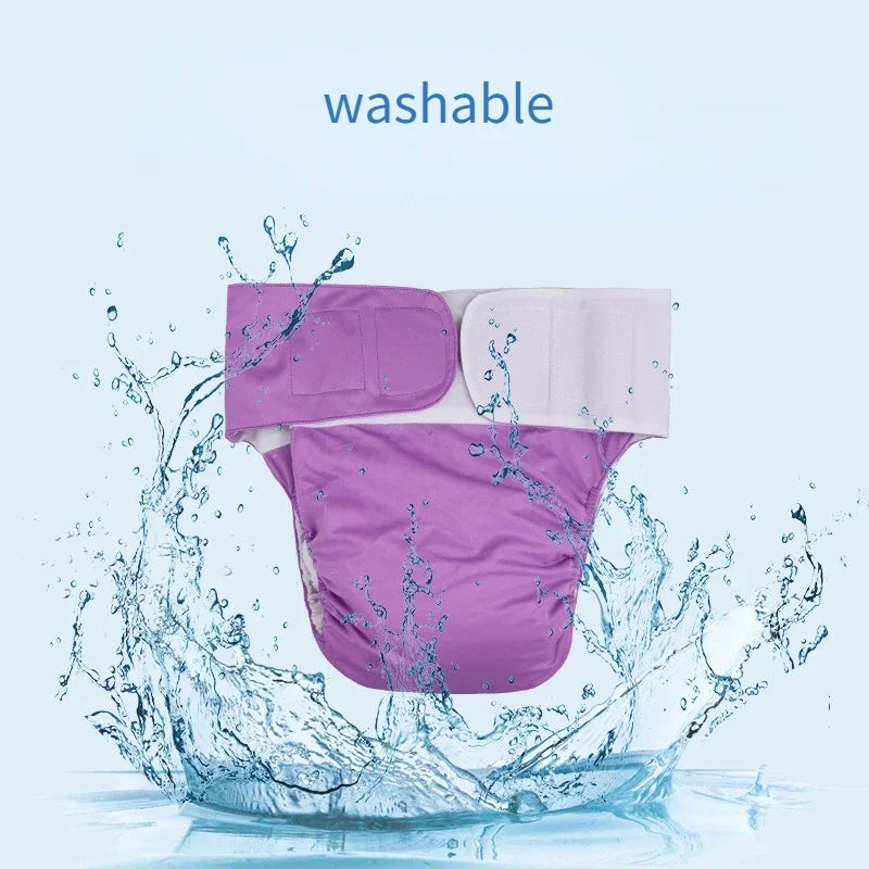 Waterproof Breathable Pregnant Women Elderly Etc Incontinence Care Diaper Reusable Adult Washable Cloth Diaper（43cm-127cm）