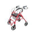 Outdoor Use Lightweight Foldable Four Wheeled Rollator Walker One Second Folding Durable Mobility Aid For Elderly