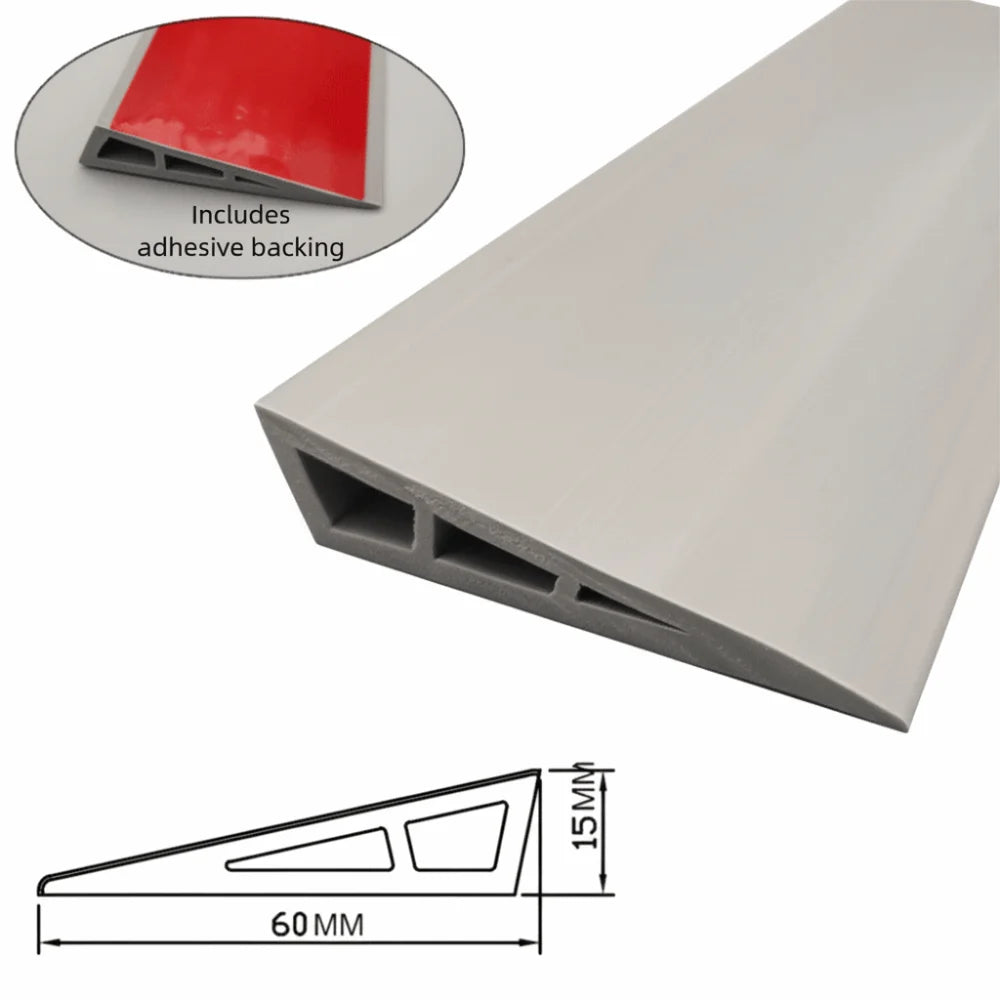 Carpet To Tile Rise Threshold Ramps 60cm Self Adhesive Wheelchairs Ramps Soft PVC Floor Transition Strip Wood/Tile Floor