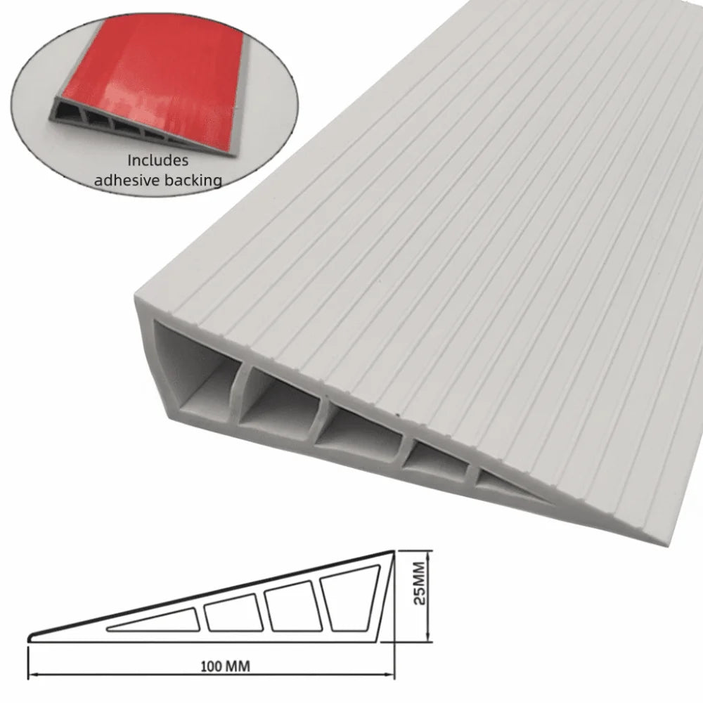 Carpet To Tile Rise Threshold Ramps 60cm Self Adhesive Wheelchairs Ramps Soft PVC Floor Transition Strip Wood/Tile Floor