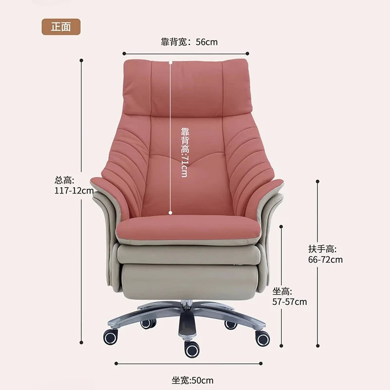 Large Back Support Office Chair Wheels Armrest Electric Recliner Office Chair Lazy Comfortable Swivel Design Furniture For Home