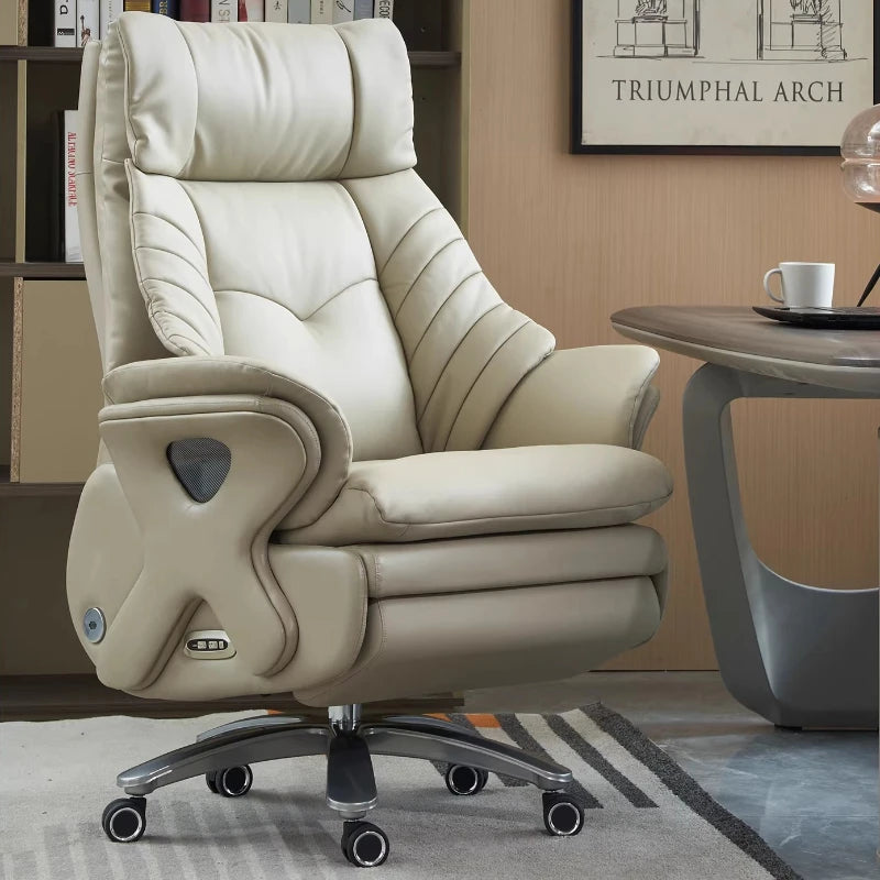 Large Back Support Office Chair Wheels Armrest Electric Recliner Office Chair Lazy Comfortable Swivel Design Furniture For Home