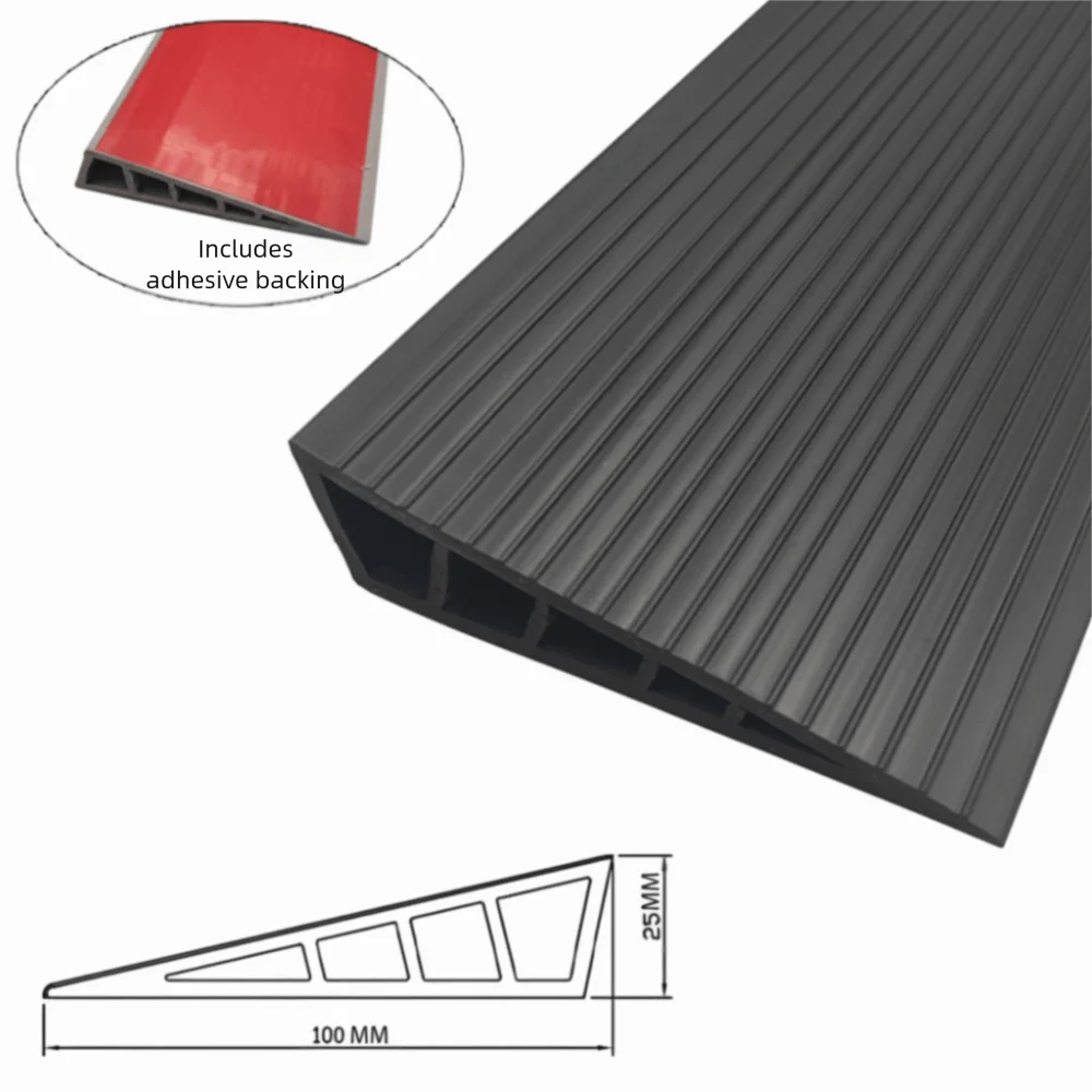 Carpet To Tile Rise Threshold Ramps 60cm Self Adhesive Wheelchairs Ramps Soft PVC Floor Transition Strip Wood/Tile Floor
