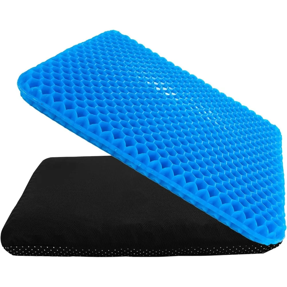 Extra Thick Gel Seat Cushion Breathable Honeycomb Design For Pressure Relief Back Tailbone Pain Home&Office Wheelchair Cars