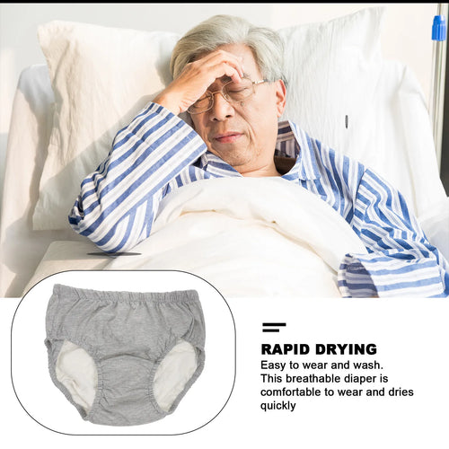 1Pcs Eco-Friendly Washable Adult Incontinence Diaper Waterproof Breathable Urinary Underwear for Elderly Home Overnight Care Use