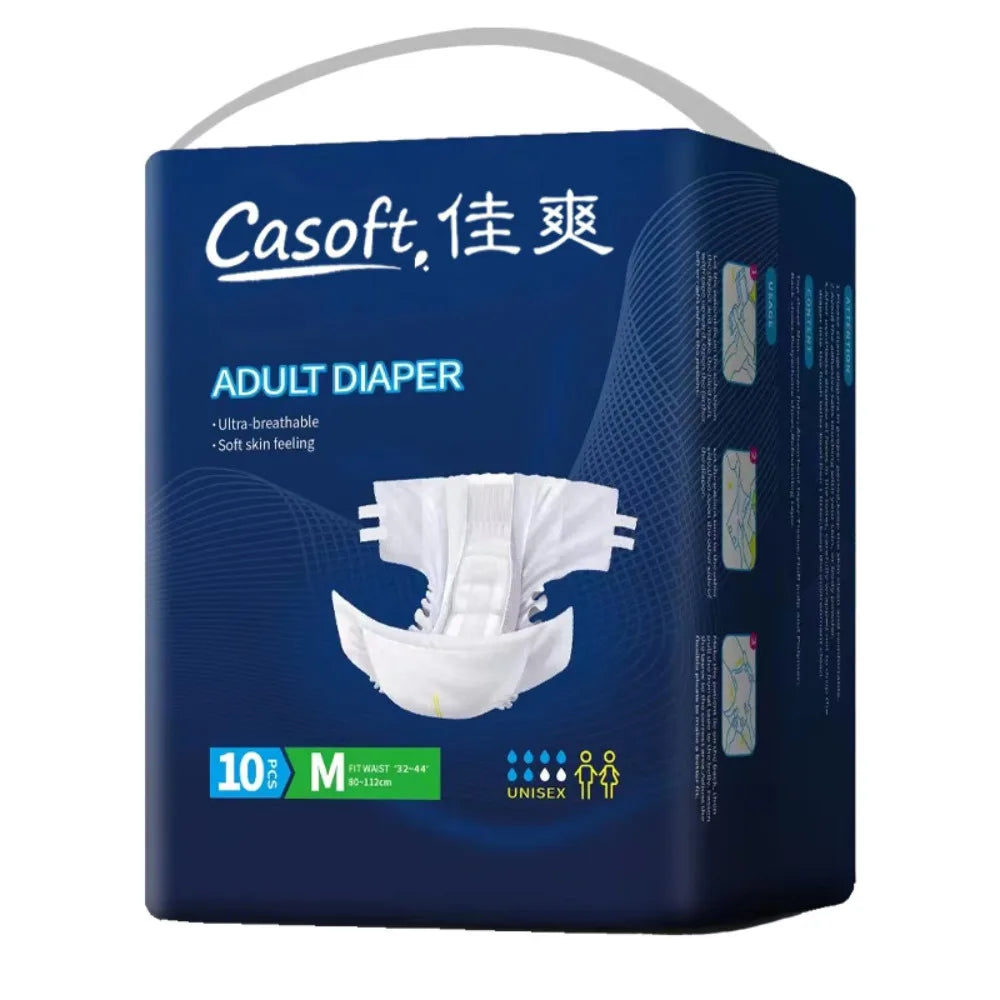 Casoft Adult Diaper Elderly Nappy Incontinence Soft Absorbent Disposable Breathable Leakproof Thickened Nursing Pad Daily