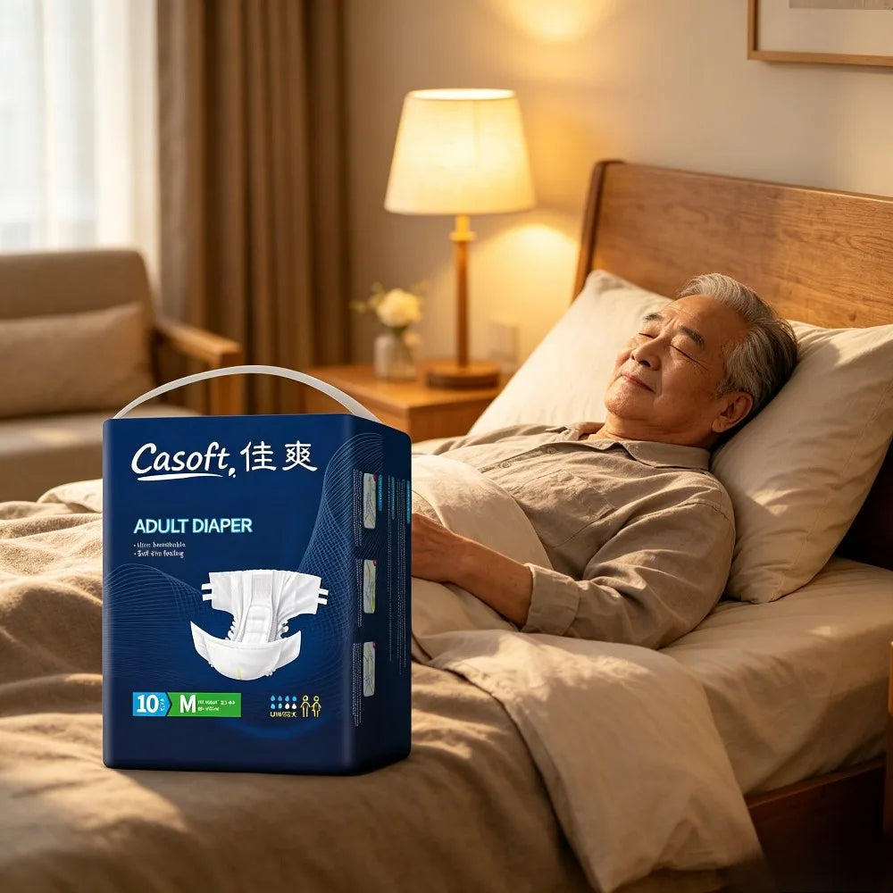 Casoft Adult Diaper Elderly Nappy Incontinence Soft Absorbent Disposable Breathable Leakproof Thickened Nursing Pad Daily