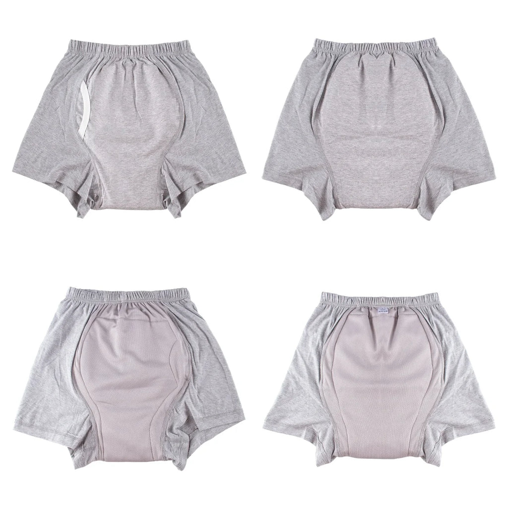 AIO Adult Diaper Pants Men Women Washable Incontinence Shorts Pants Patient Reusable Breathable Diaper for Elderly Dropshipping