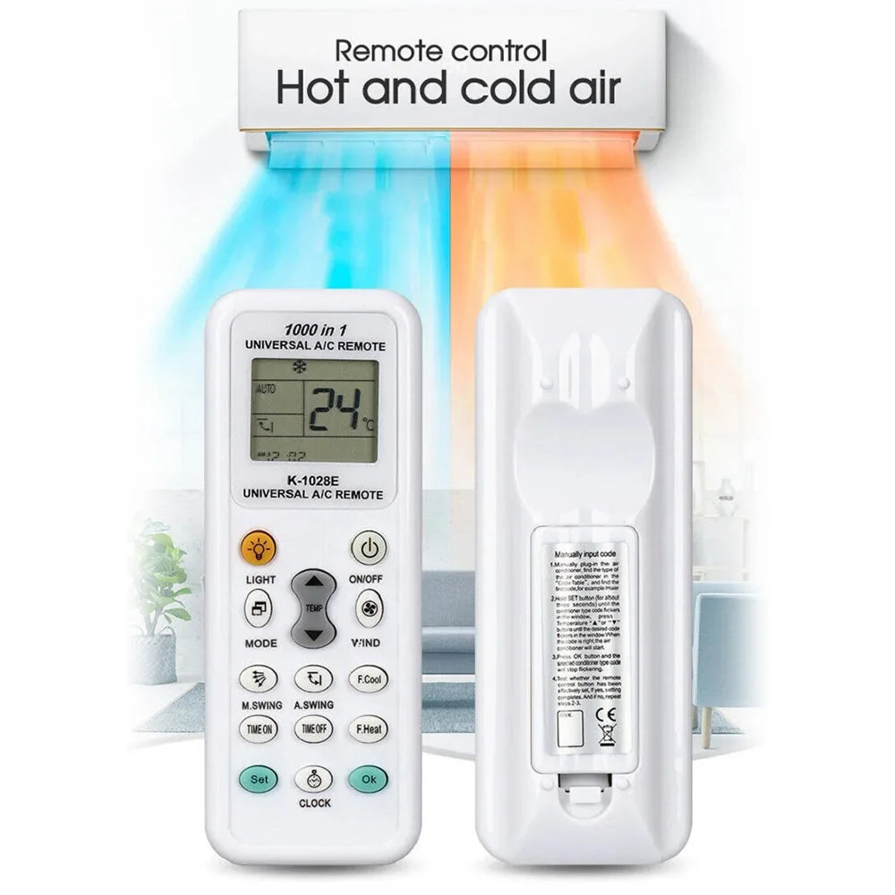 MRSVI Universal A/C Air Conditioning Remote Control K1028E Air Con ALL MAJOR BRANDS LCD DGS