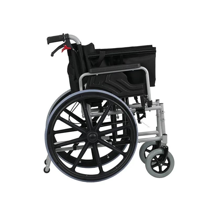 Large Size Widen Seat Manual Wheelchair Folding Wheel Chair For Elderly People