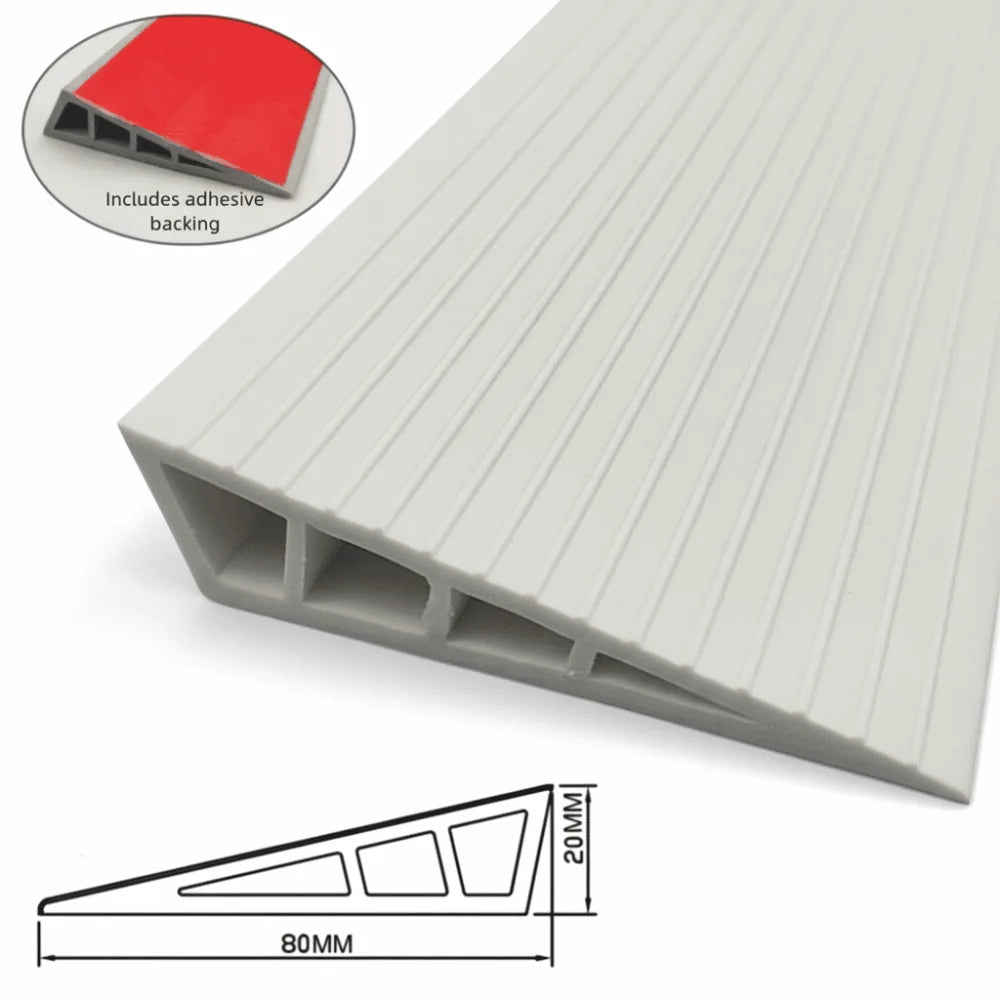 Carpet To Tile Rise Threshold Ramps 60cm Self Adhesive Wheelchairs Ramps Soft PVC Floor Transition Strip Wood/Tile Floor