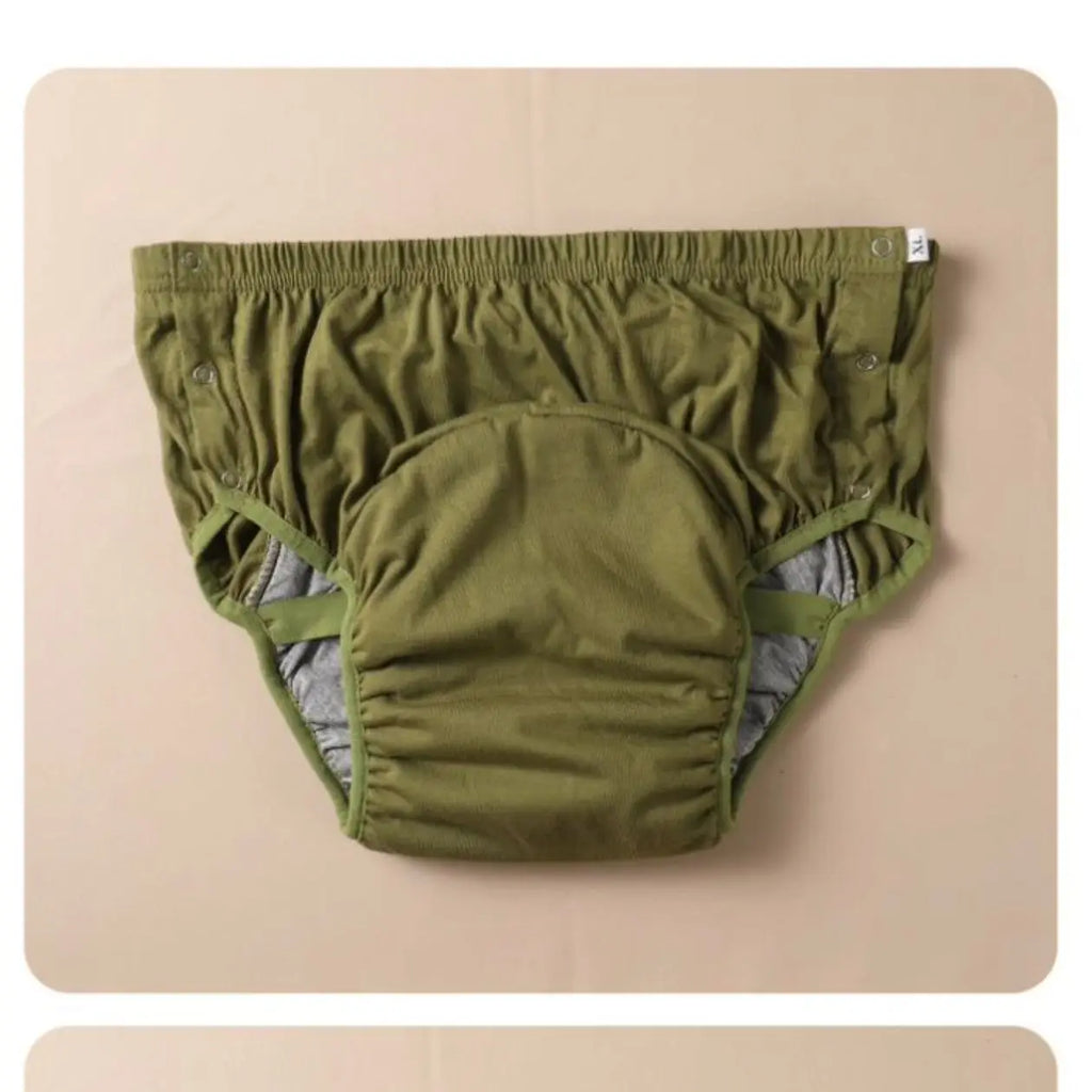 Leak-proof Cotton Adult Diaper Breif Washable Diaper Pants Bedrest Elderly Diaper Waterproof Urine Leakage Prevention Care Cloth