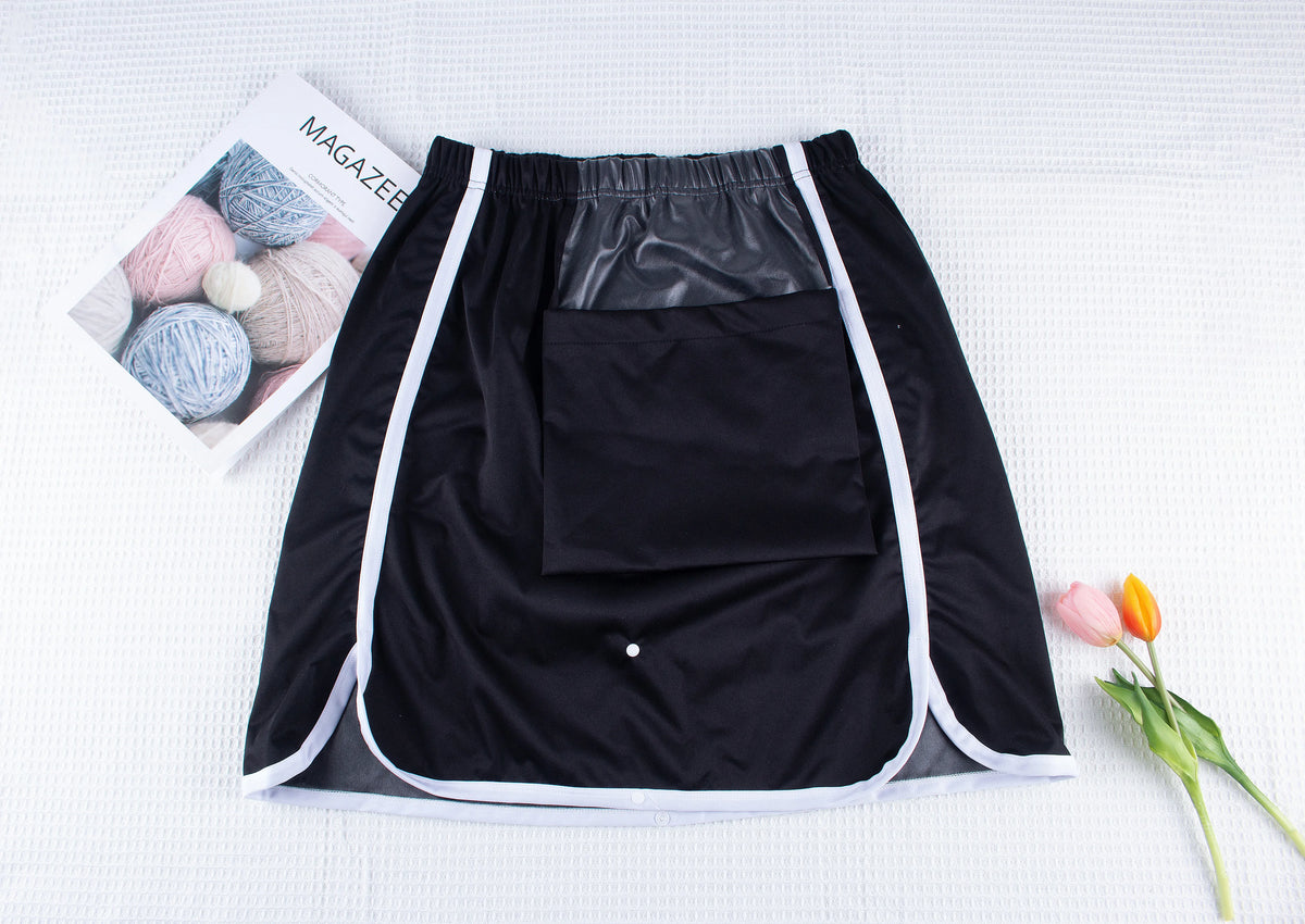 AIO Waterproof Adult Diaper Apron For The Elderly,Breathable Women Period to Prevent Leakage Skirt Adult Incontinence Cover