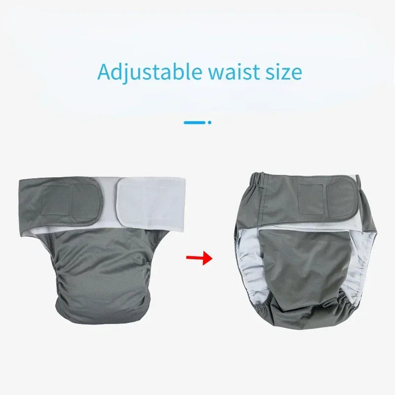 Waterproof Breathable Pregnant Women Elderly Etc Incontinence Care Diaper Reusable Adult Washable Cloth Diaper（43cm-127cm）
