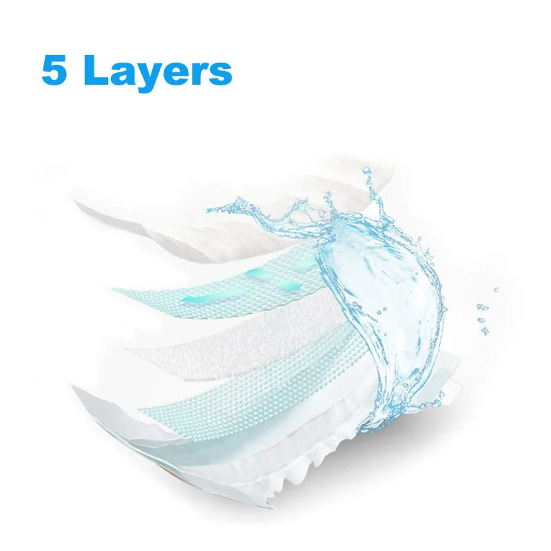 45-100KG Disposable Adult Diaper 3PCS Trial Pack Elderly Pants Breathable Nappies Waterproof Plus Leakproof  Nappy No Reused