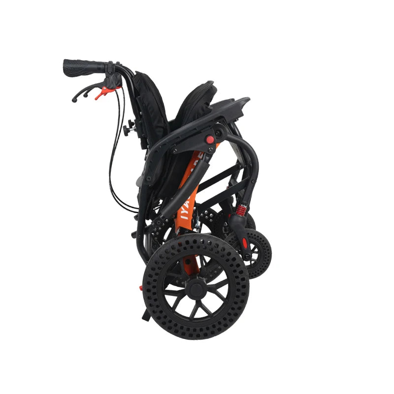 Portable Folding Air Plane Travel Lightweight Wheelchair