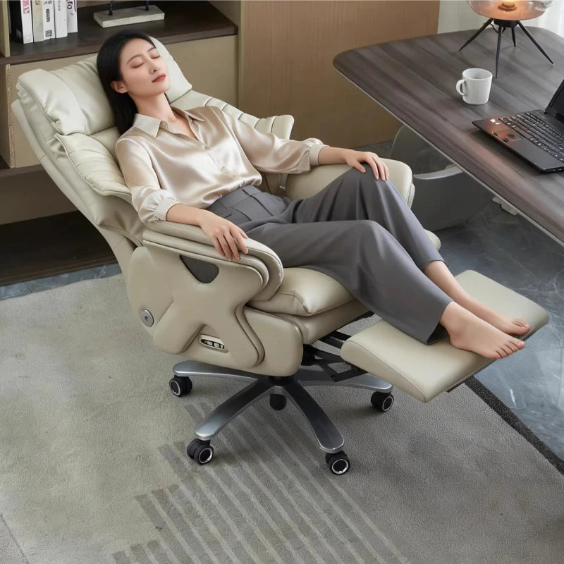 Large Back Support Office Chair Wheels Armrest Electric Recliner Office Chair Lazy Comfortable Swivel Design Furniture For Home