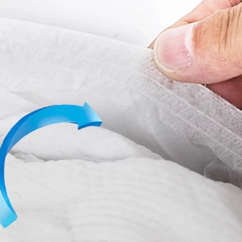 10pcs Adhesive Style Convenient Care Pants Elderly Universal Large Sized Bedridden Diapers Mobility Impaired Use Adult Urine Pad