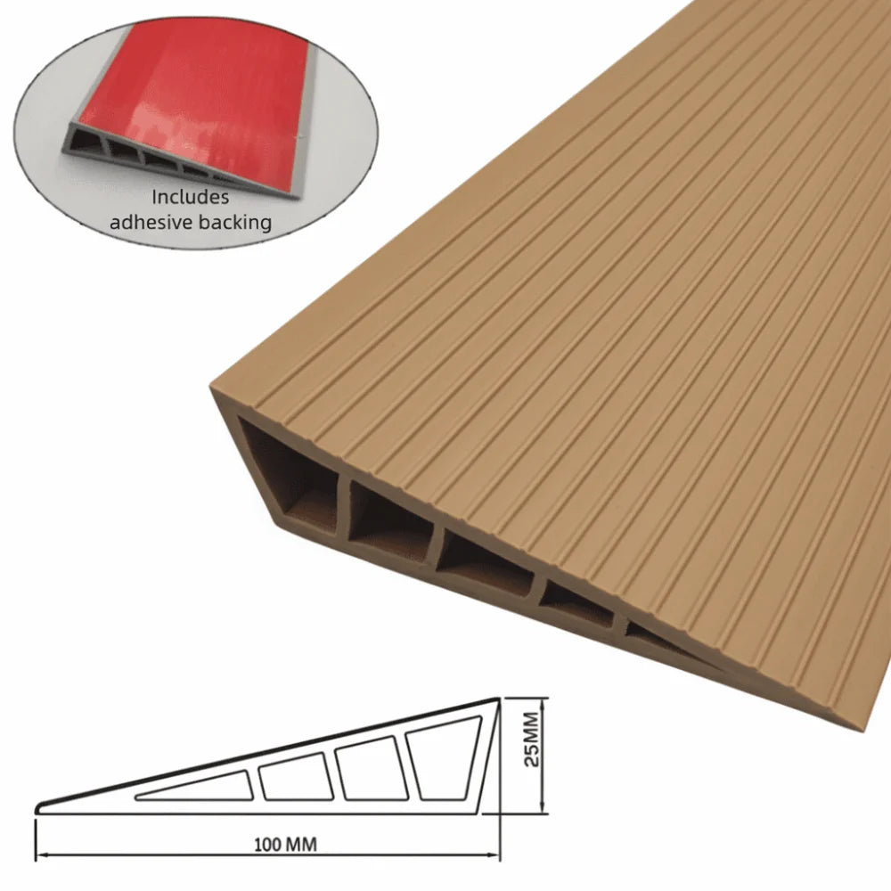 Carpet To Tile Rise Threshold Ramps 60cm Self Adhesive Wheelchairs Ramps Soft PVC Floor Transition Strip Wood/Tile Floor