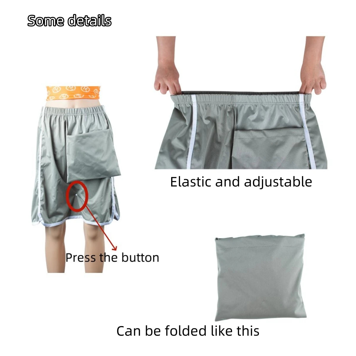 AIO Waterproof Adult Diaper Apron For The Elderly,Breathable Women Period to Prevent Leakage Skirt Adult Incontinence Cover