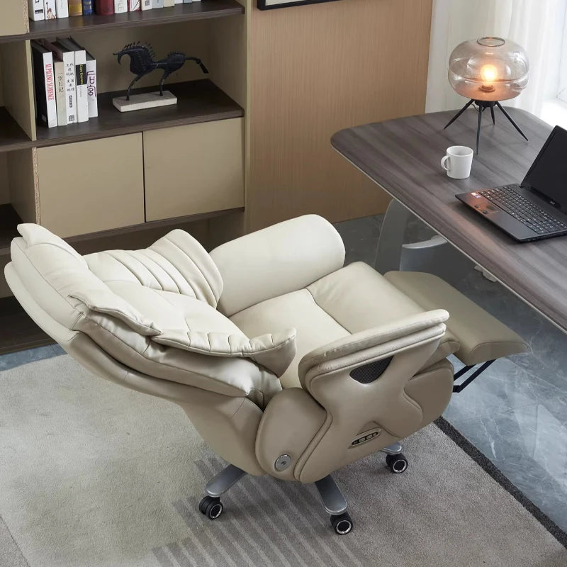 Large Back Support Office Chair Wheels Armrest Electric Recliner Office Chair Lazy Comfortable Swivel Design Furniture For Home